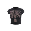 Ribcage-Print Crop T-Shirt