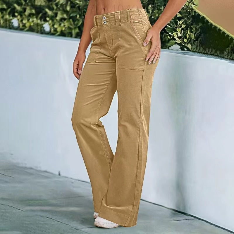 Zip-Pocket Bootcut Pants