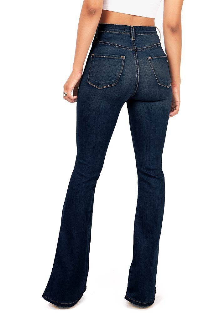 High-Waisted Stretch Flare Jeans