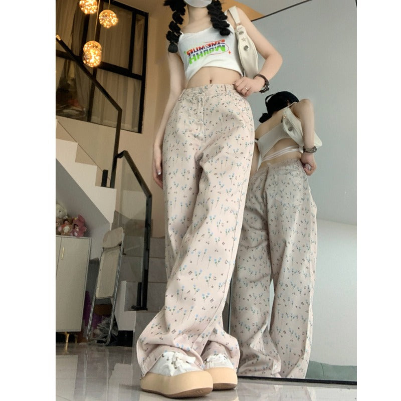 Floral Wide-Leg Pants