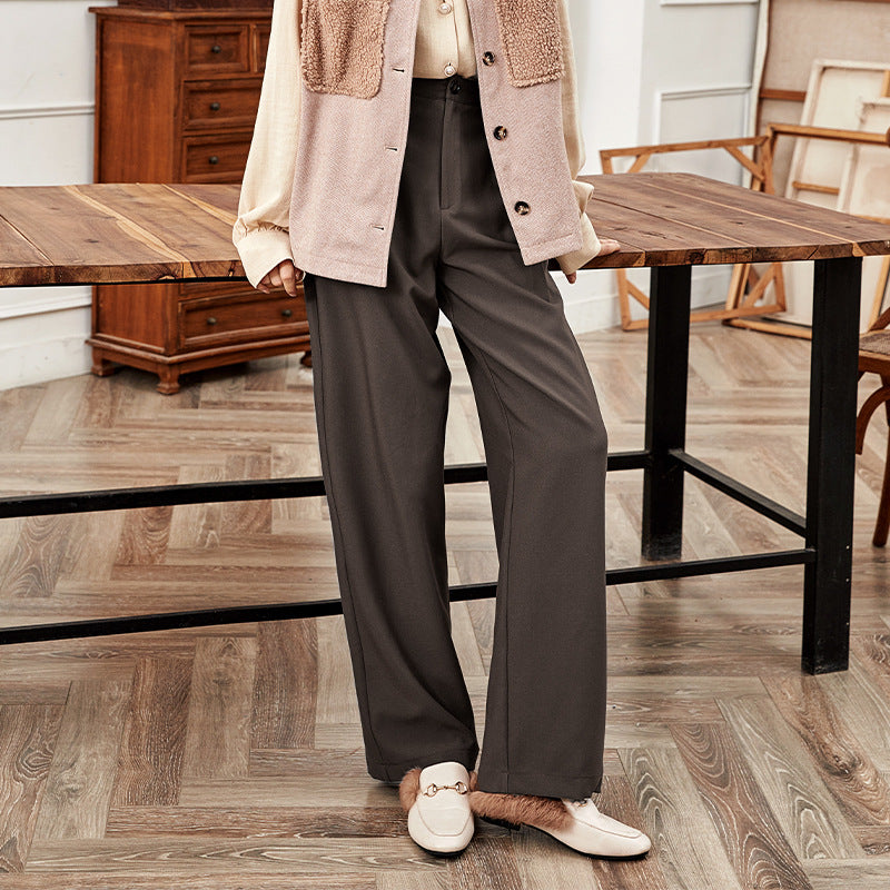 High-Waisted Tailored Wide-Leg Pants