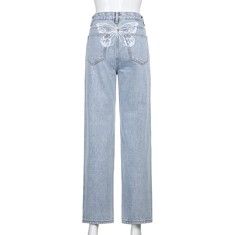 Gradient-Wash Graphic Jeans