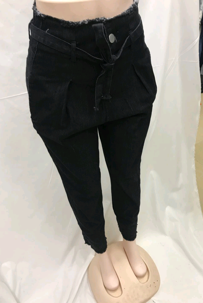 High-Waisted Cropped Jeans