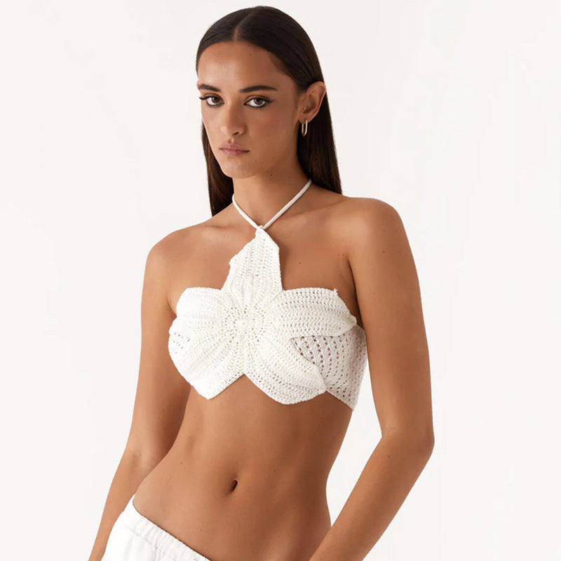 Cutout Knit Halter Top
