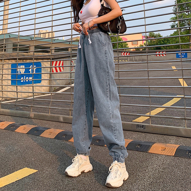 Drawstring-Waist Jeans
