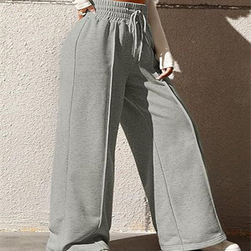Drawstring Wide-Leg Lounge Pants