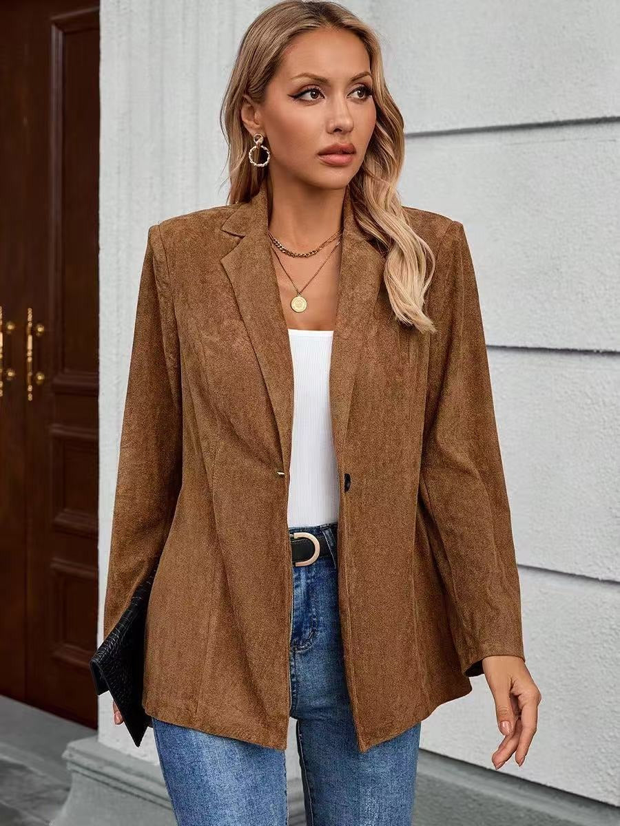 Relaxed Single-Button Blazer