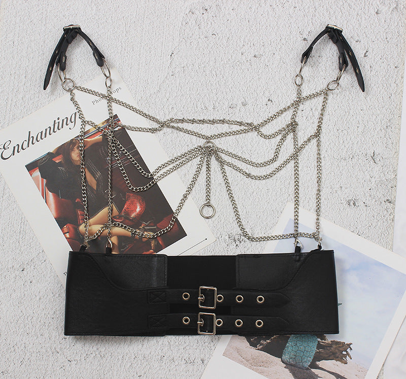 Chain-Detail Harness Belt