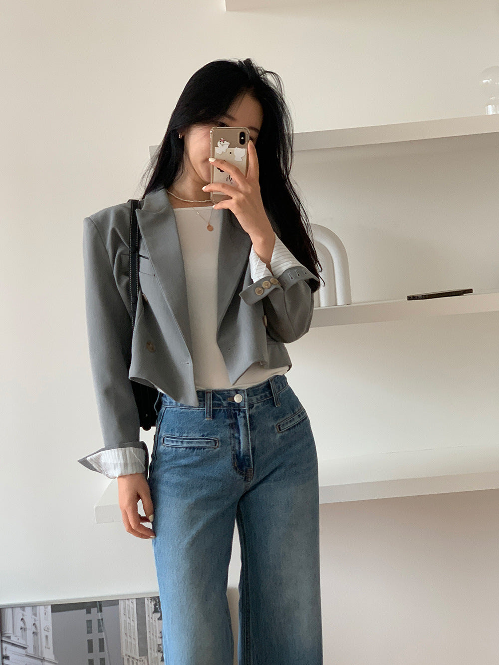 High-Waisted Wide-Leg Jeans