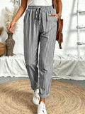 Striped Drawstring Pants