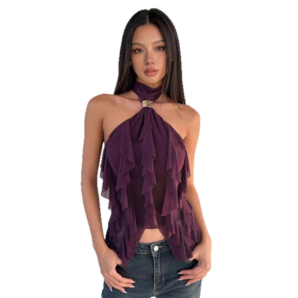 Ruffled Halter Top