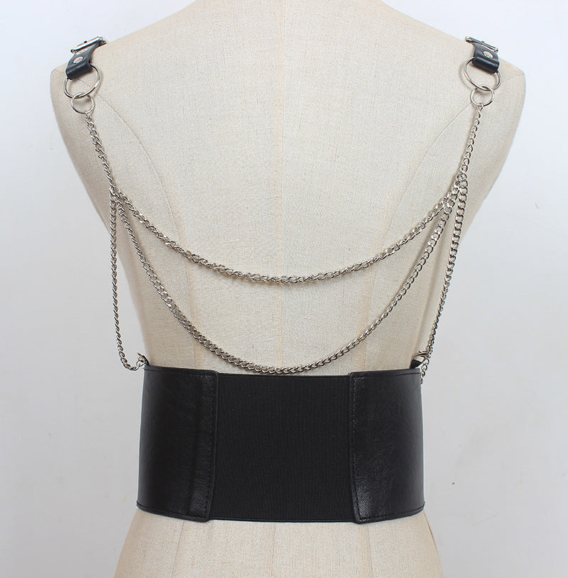 Chain-Detail Harness Belt