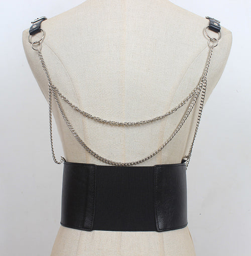 Chain-Detail Harness Belt