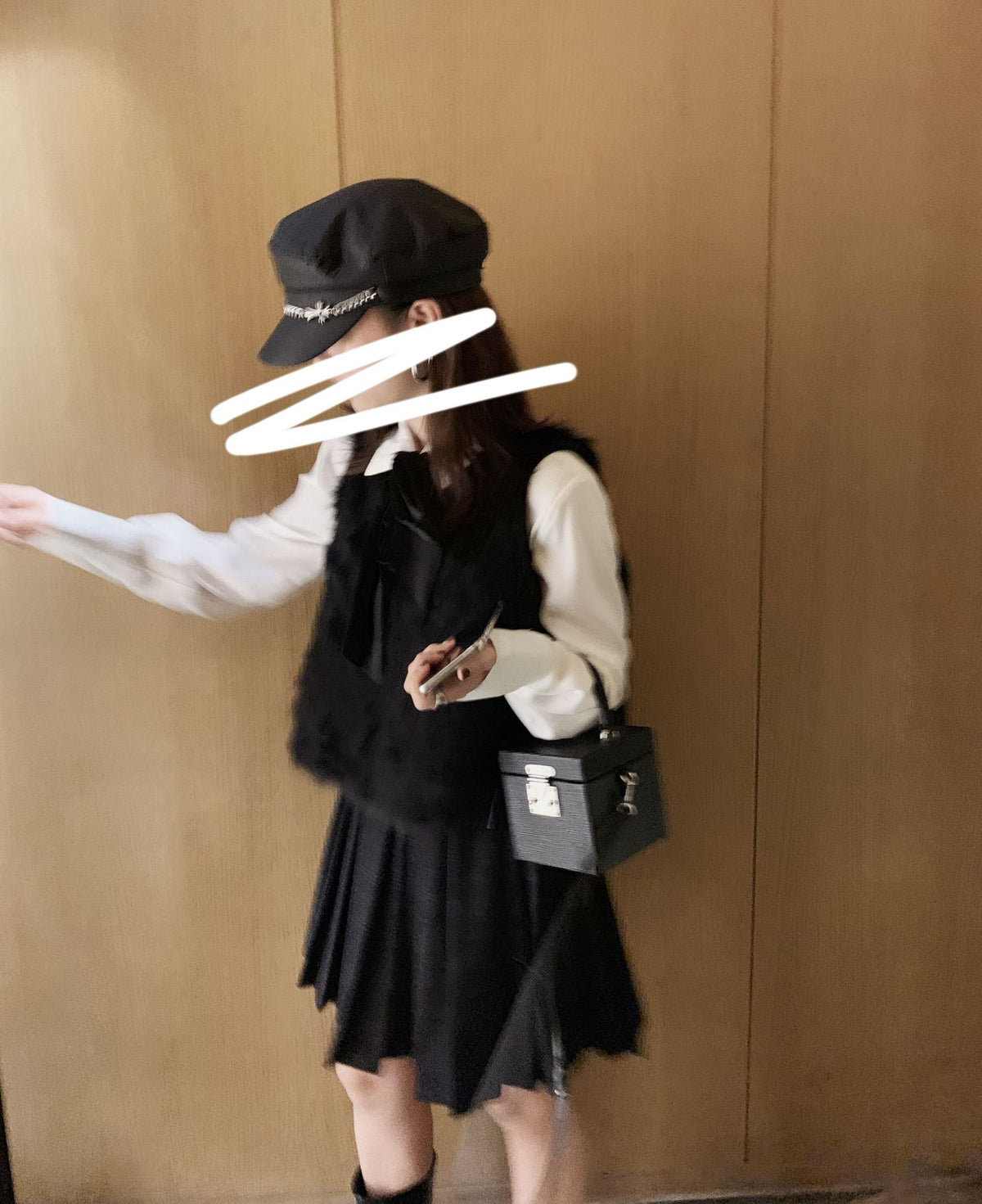 Pleated Plaid Mini Skirt