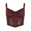 Lace-Trim Corset Top