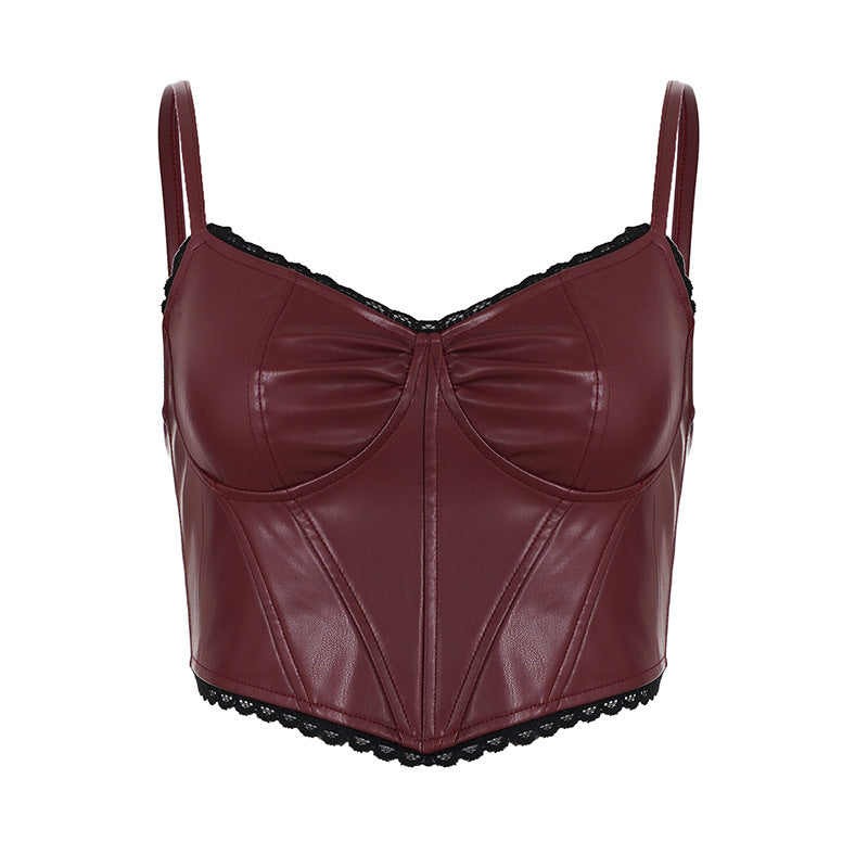 Lace-Trim Corset Top