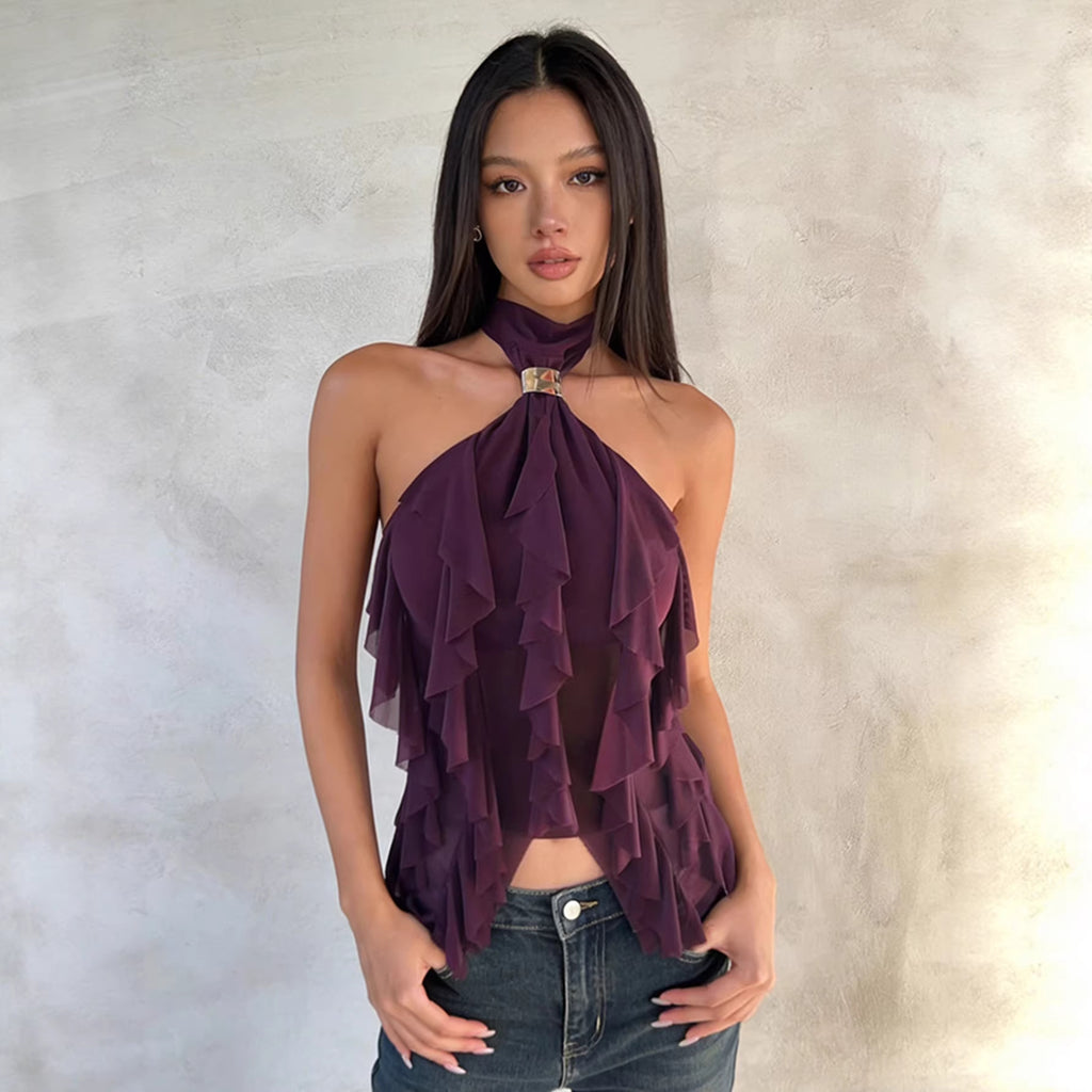 Ruffled Halter Top