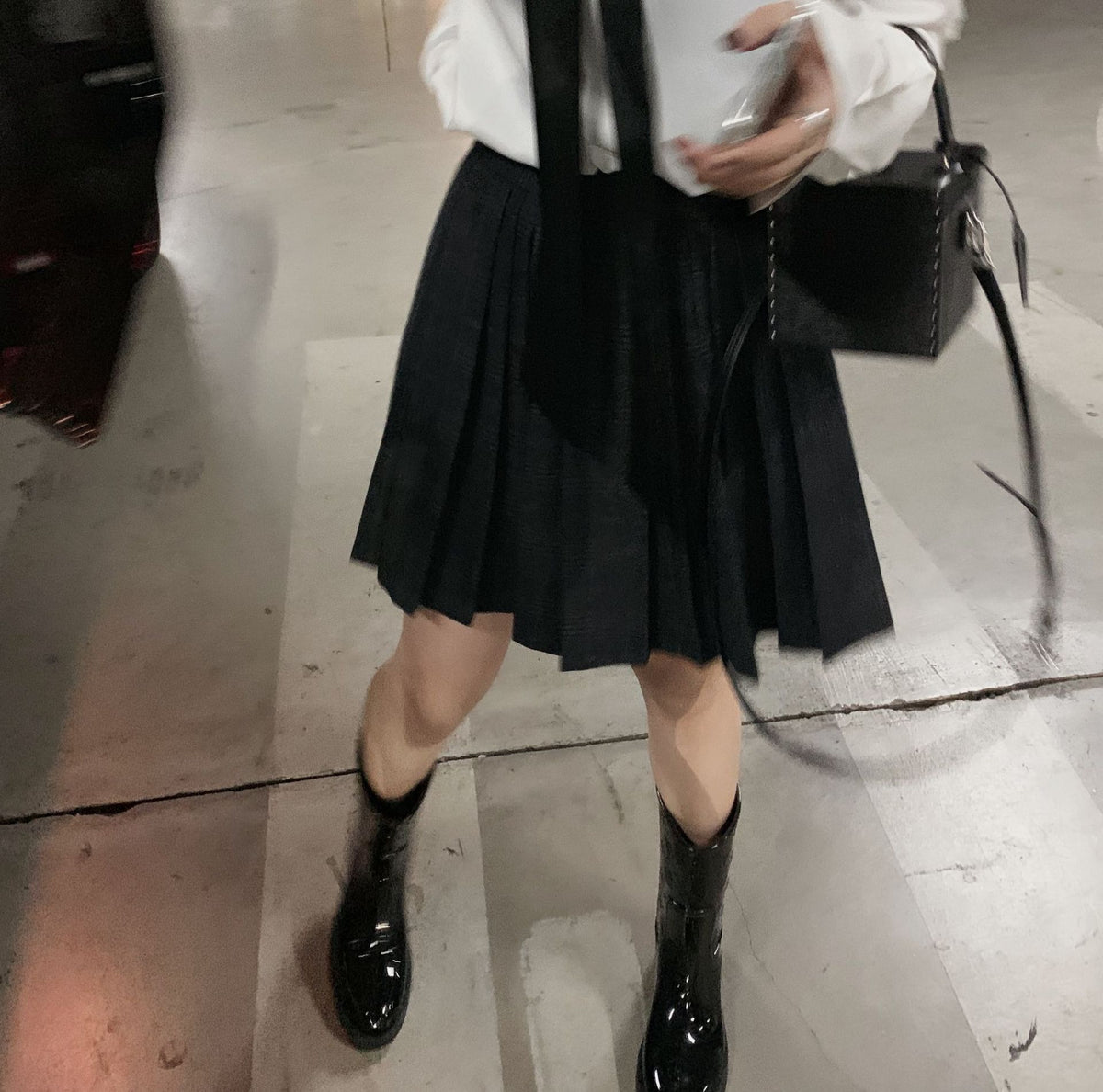 Pleated Plaid Mini Skirt