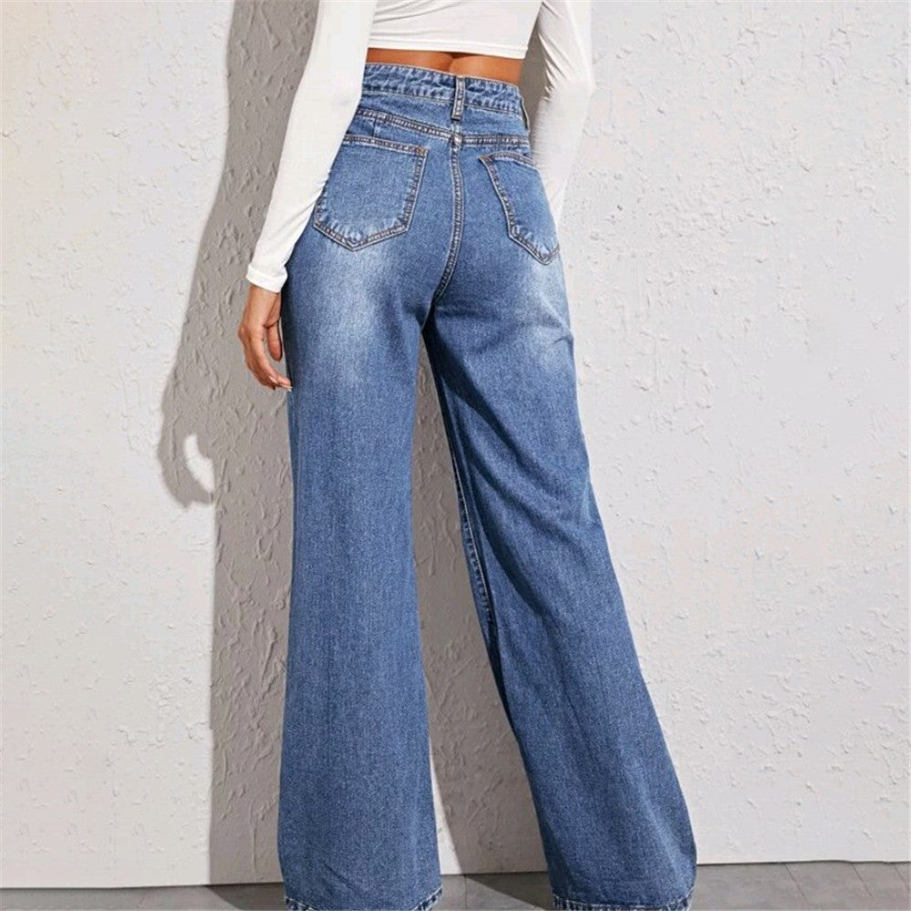High-Waisted Baggy Jeans