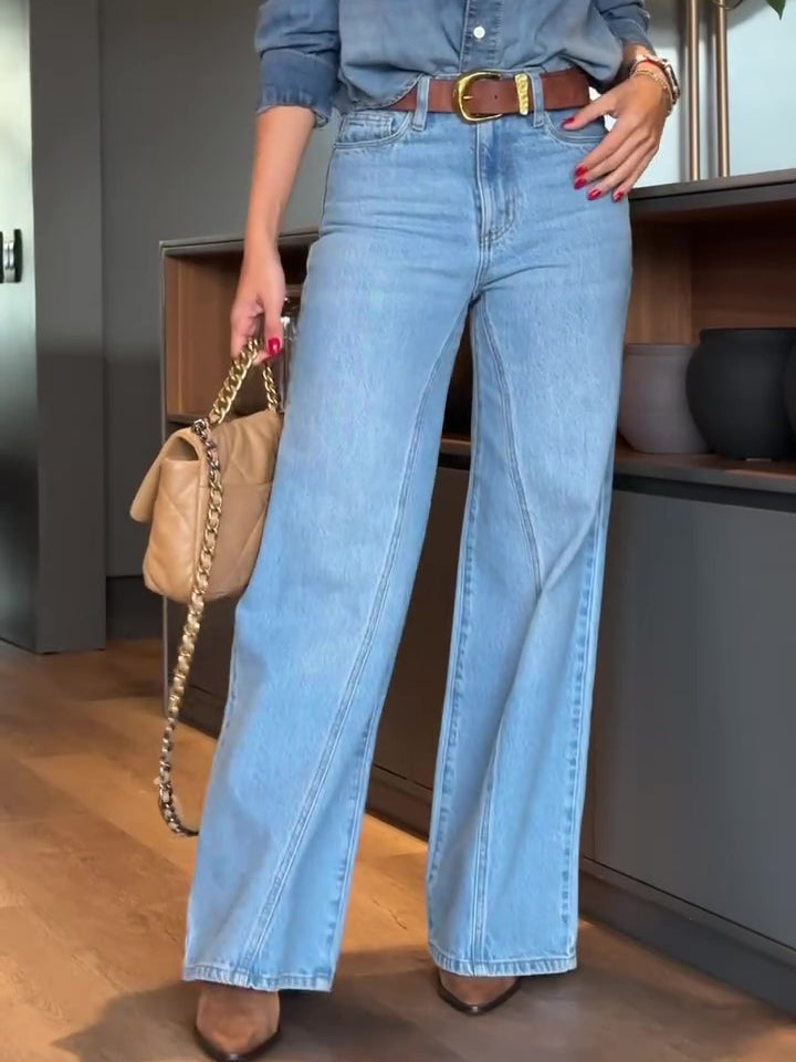 High-Waisted Wide-Leg Jeans