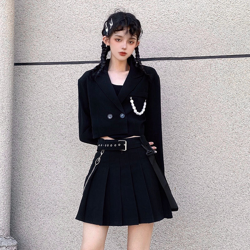 Pleated Mini Skirt
