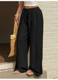 Tie-Waist Wide-Leg Pants