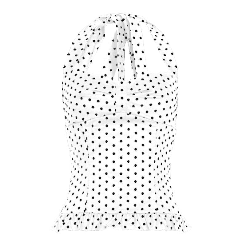 Polka-Dot Halter Top
