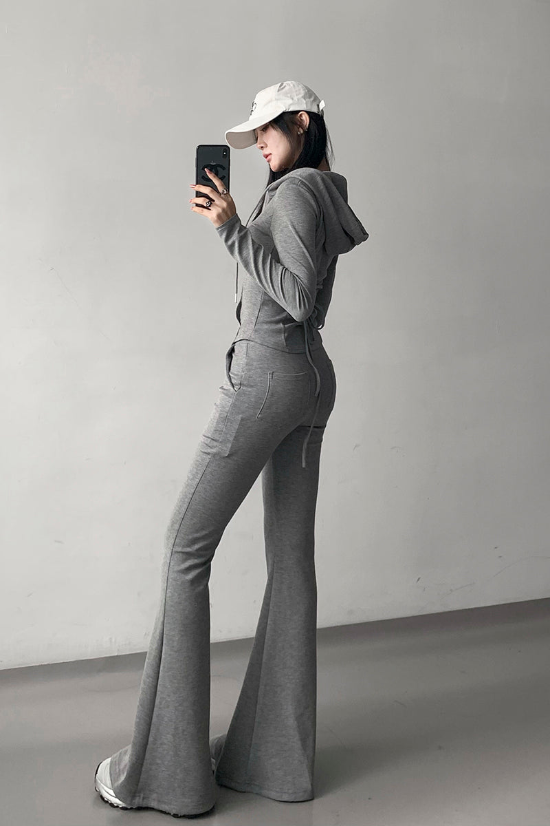 Zip Hoodie & Flare Pants — Separates