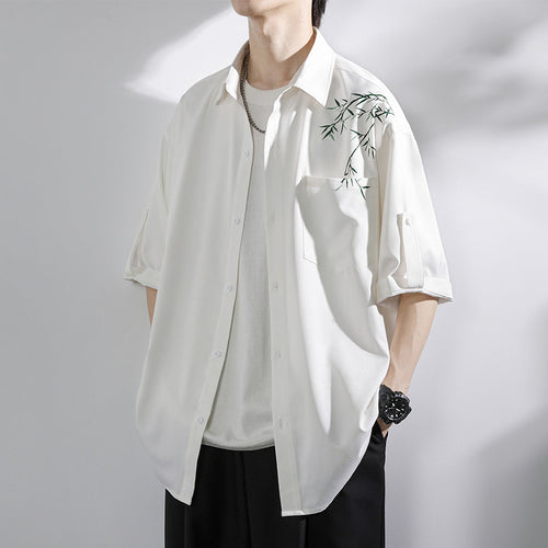 Botanical-Print Short-Sleeve Shirt