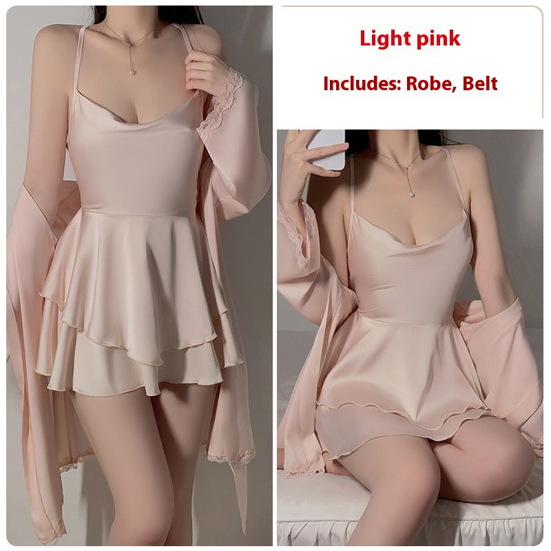Ruffle Nightdress & Robe — Separates
