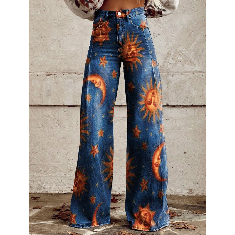 Printed Flare Pants