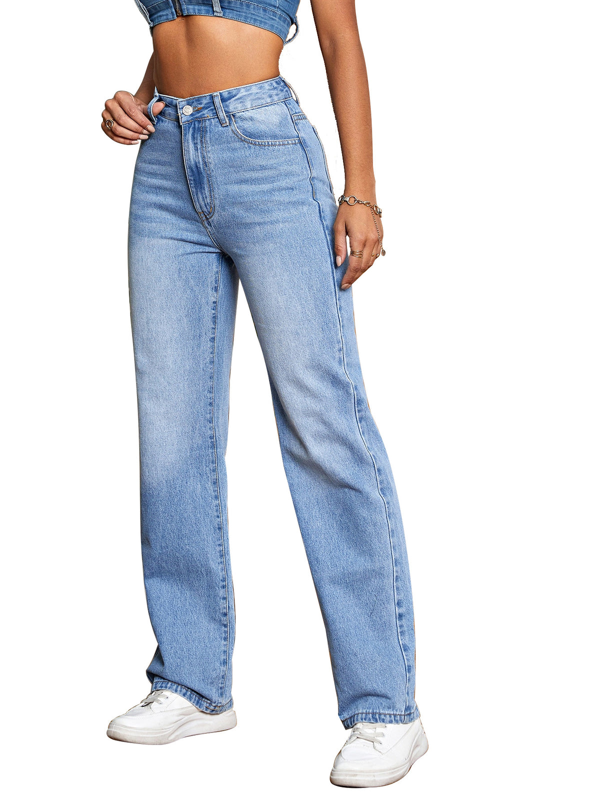 Relaxed Straight-Leg Jeans