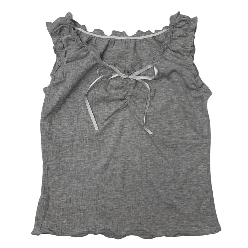 Ruffle-Trim Bow Camisole