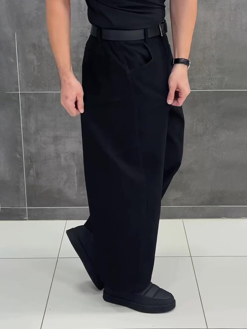 Sculpted Wide-Leg Cropped Pants