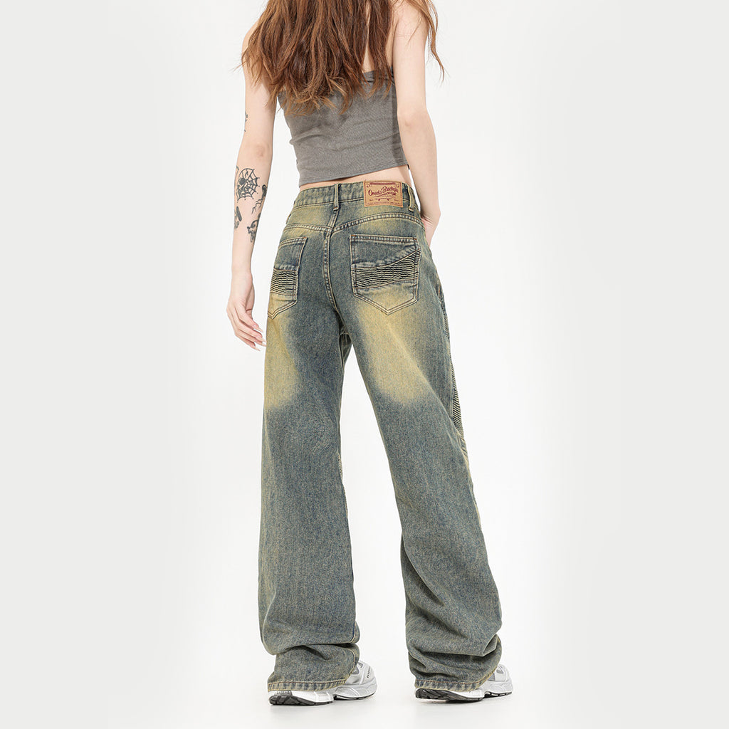 Tinted Straight-Leg Jeans