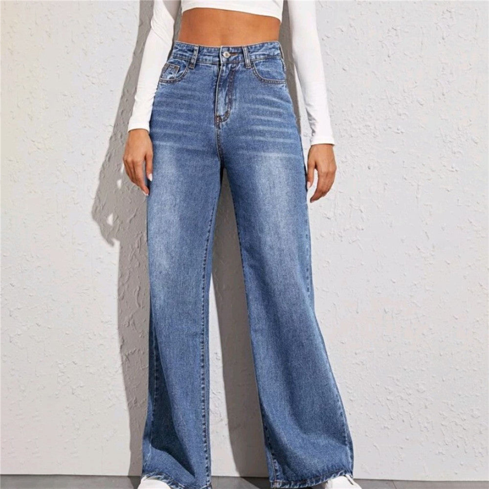 High-Waisted Baggy Jeans