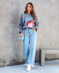 Frayed-Hem Wide-Leg Jeans