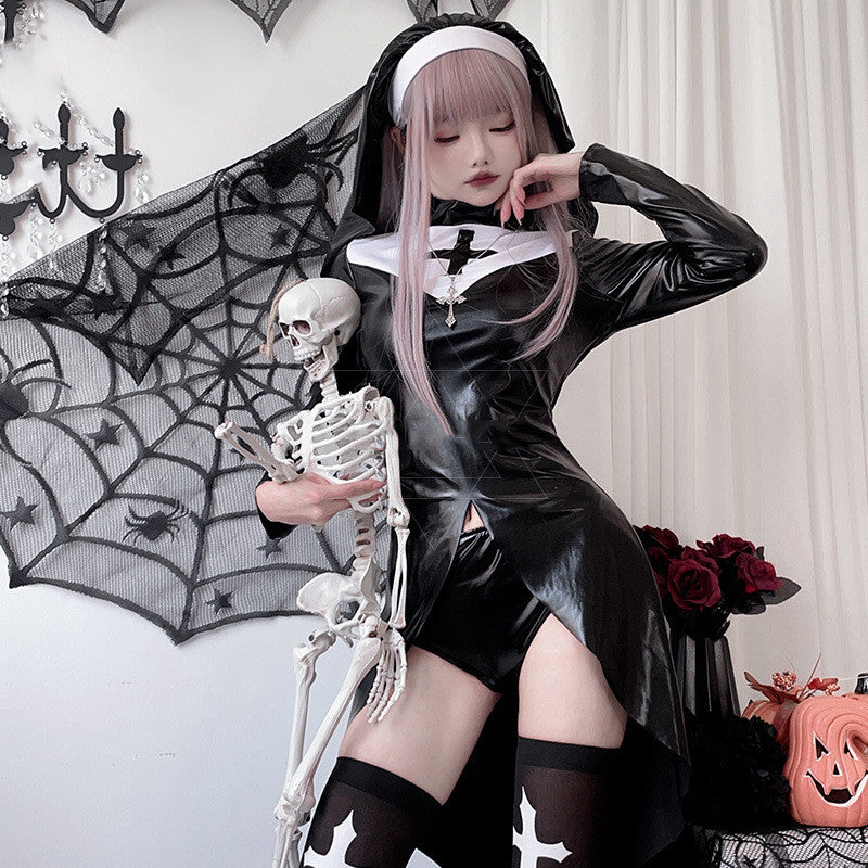 Gothic Nun Costume Set
