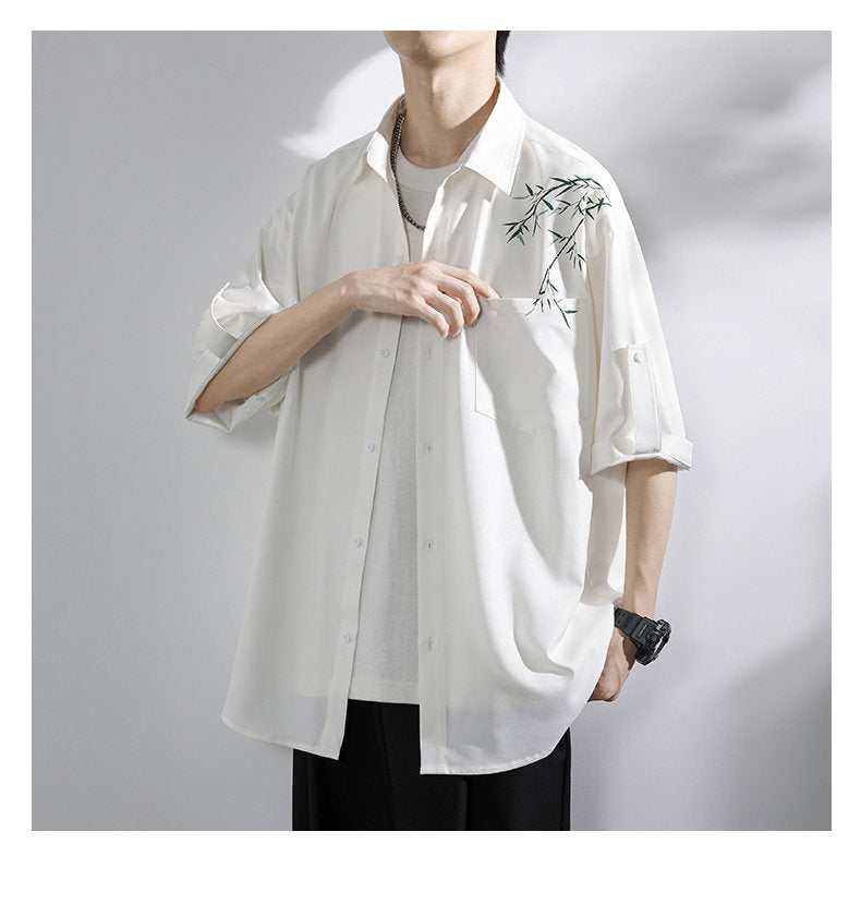 Botanical-Print Short-Sleeve Shirt