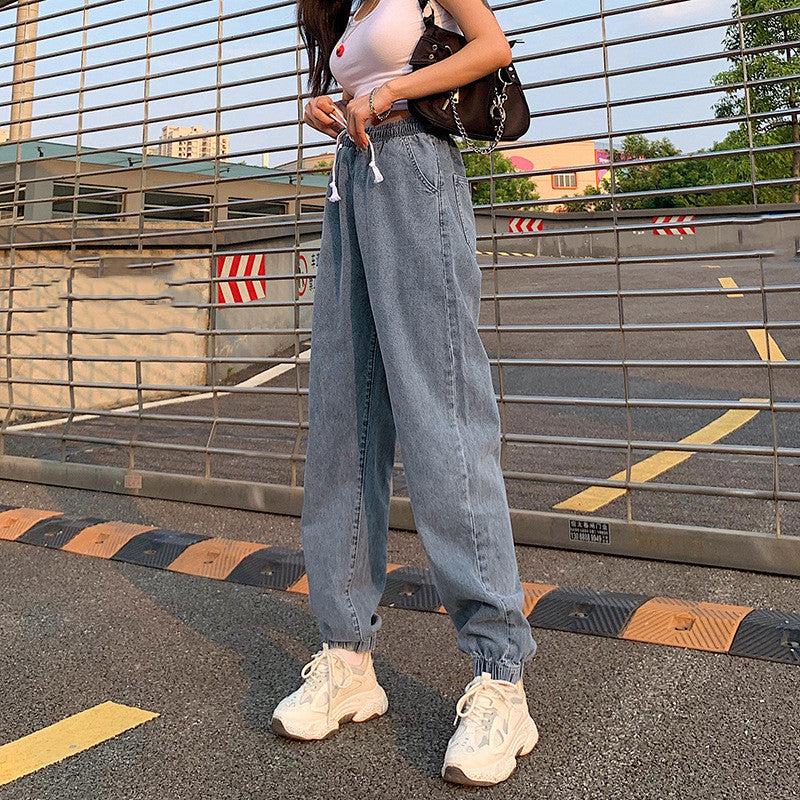 Drawstring-Waist Jeans