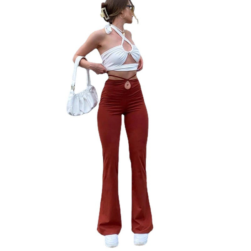 High-Waisted Flared Pants