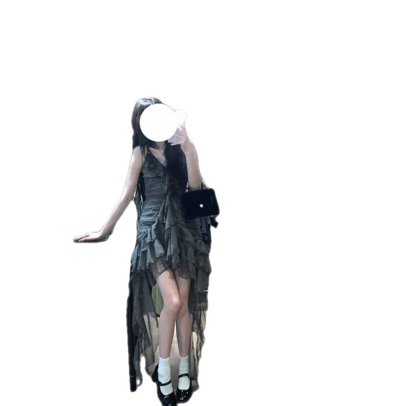 Asymmetric Ruffle Dress