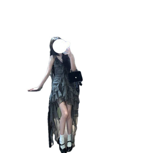Asymmetric Ruffle Dress