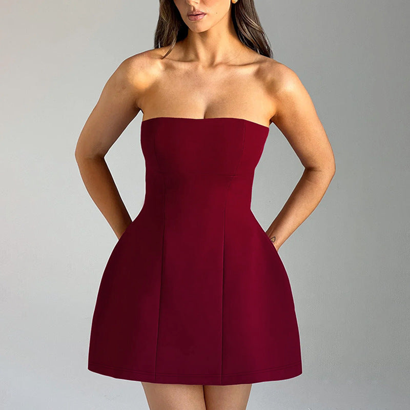Backless Bandeau Mini Dress