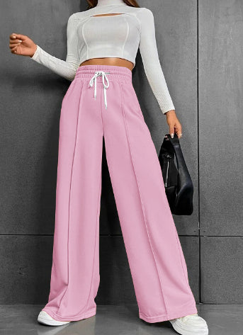 Drawstring Wide-Leg Pants