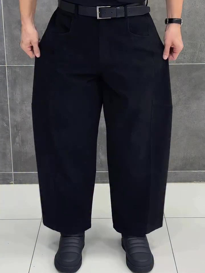 Sculpted Wide-Leg Cropped Pants