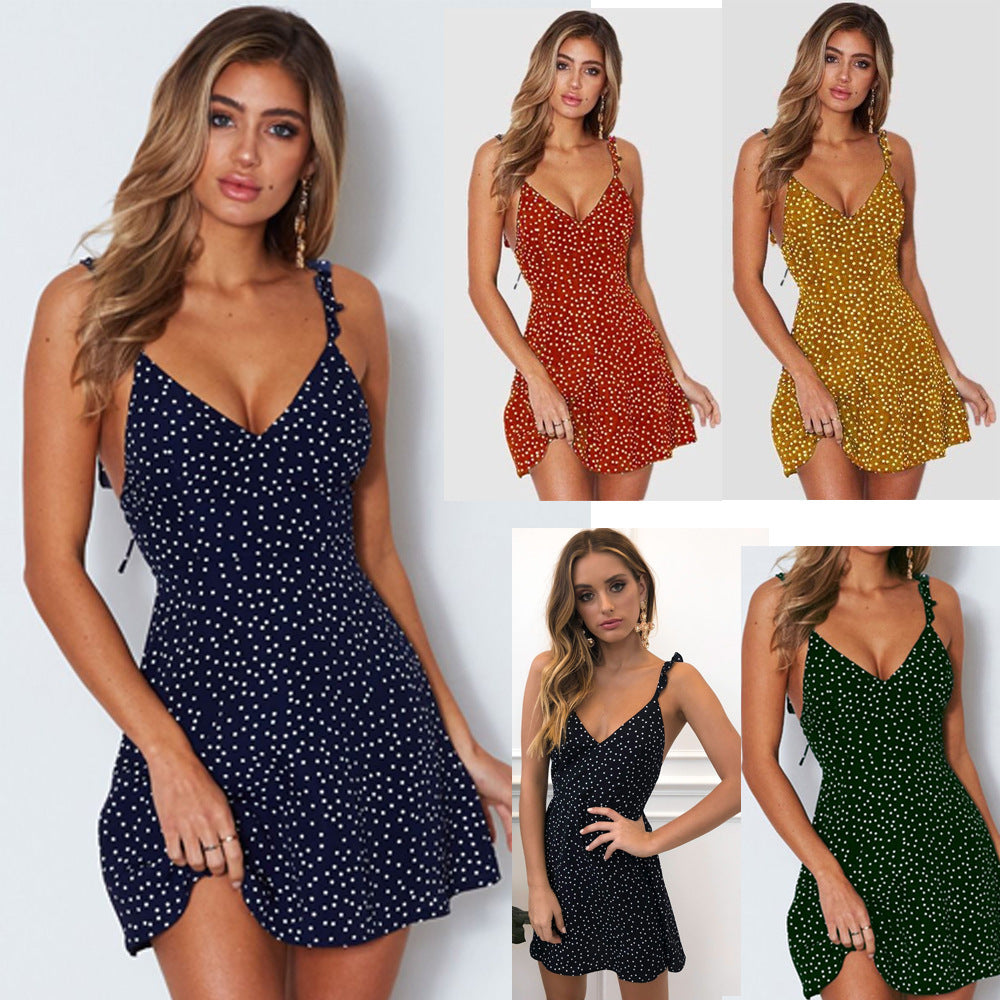 Polka Dot Strappy Dress