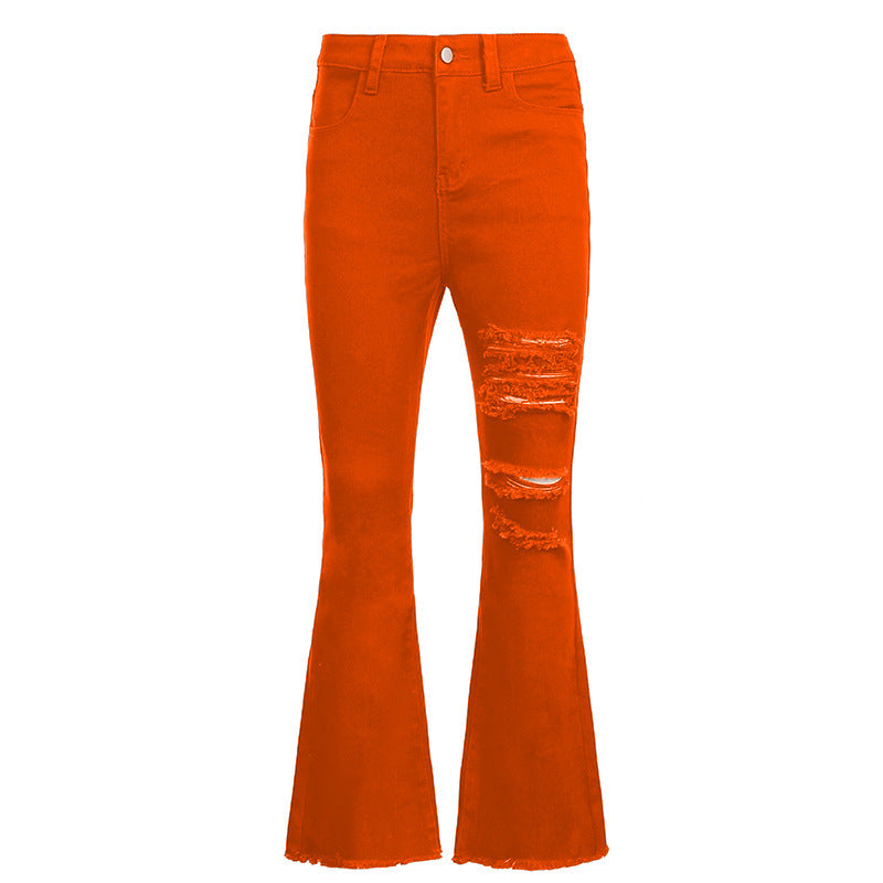 High-Waist Straight-Leg Jeans