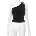 Ruched One-Shoulder Top
