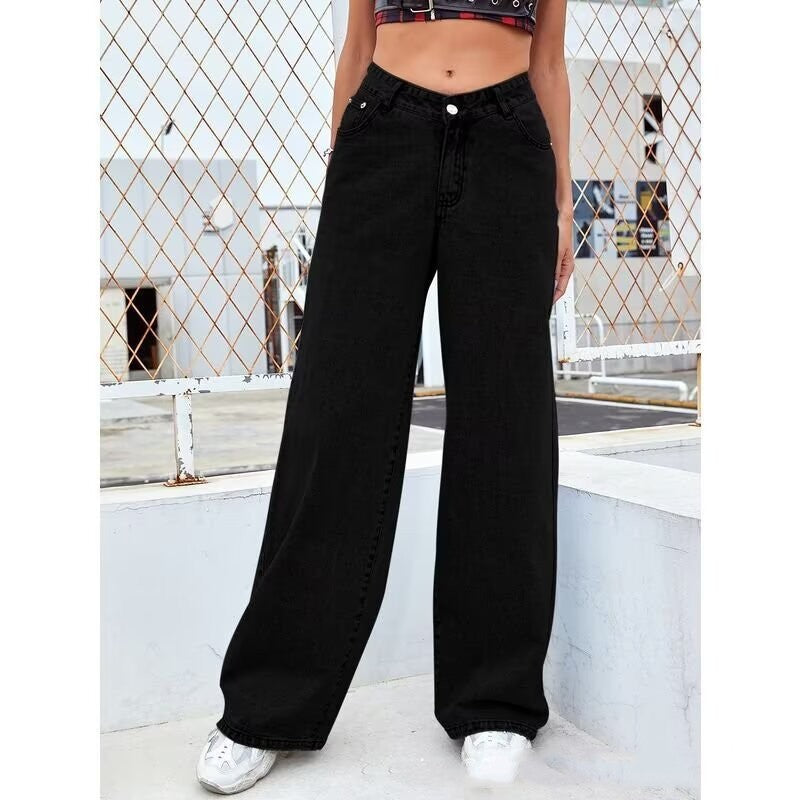 High-Waisted Relaxed Jeans